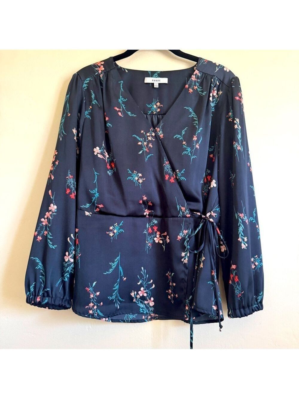 Ro & De Peplum Floral Peplum Blouse, Size S